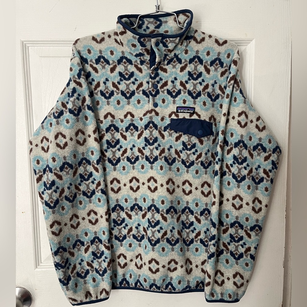 Patagonia Snap-T Synchilla Fleece Pullover Womens Large Aztec